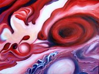 Red Spot on Jupiter, red spot painting, red spot on jupiter painting, jupiter red spot, barbara upton
